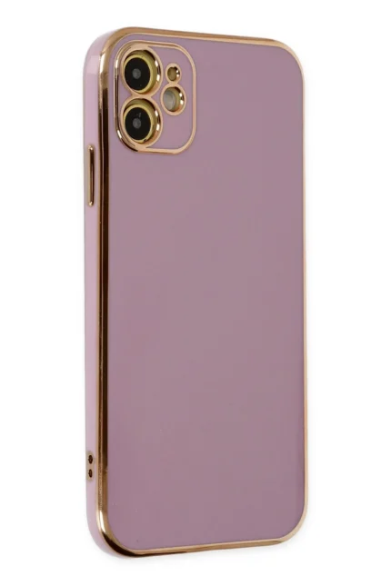 Uray store Apple iPhone 12 Kılıf Volet Silikon - Mor