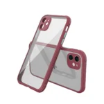 Uray store Apple iPhone 12 Mini Kılıf Miami Şeffaf Silikon - Fuşya
