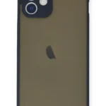 Uray store Apple iPhone 12 Mini Kılıf Montreal Silikon Kapak - Lacivert