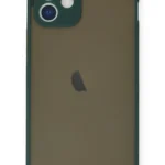 Uray store Apple iPhone 12 Mini Kılıf Montreal Silikon Kapak - Yeşil