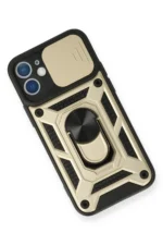Uray store Apple iPhone 12 Mini Kılıf Pars Lens Yüzüklü Silikon - Gold - Görsel 3