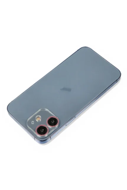 Uray store Apple iPhone 12 Mini Shine Kamera Lens Koruma Cam - Pembe