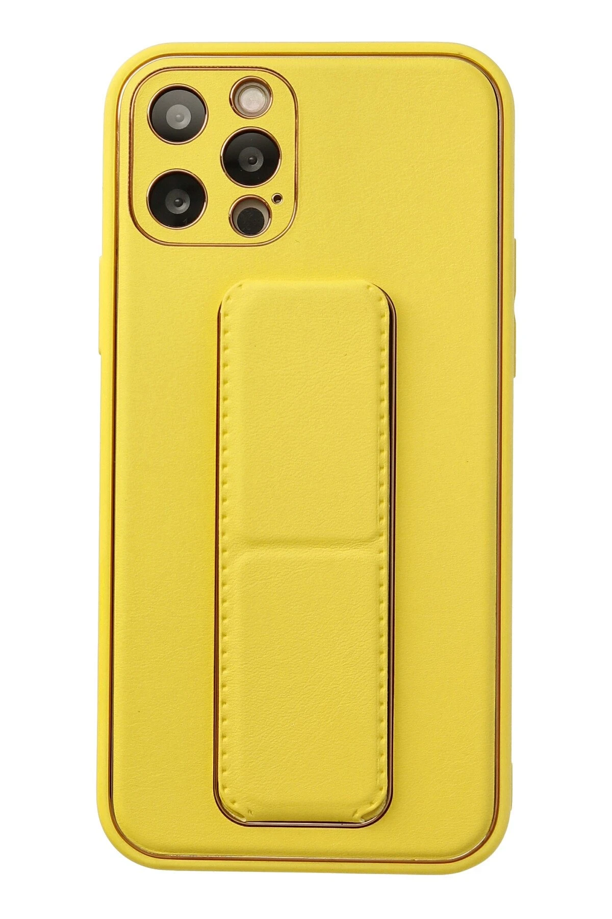newface-iphone-12-pro-kilif-coco-deri-standli-kapak-sari-default Uray store Apple iPhone 12 Pro Kılıf Coco Deri Standlı Kapak - Sarı - Görsel 1