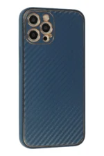 Uray store Apple iPhone 12 Pro Kılıf Coco Karbon Silikon - Mavi - Görsel 2