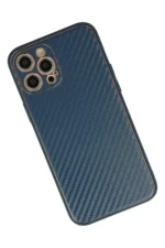 Uray store Apple iPhone 12 Pro Kılıf Coco Karbon Silikon - Mavi - Görsel 3