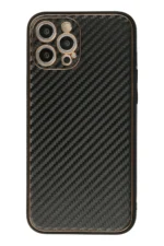 Uray store Apple iPhone 12 Pro Kılıf Coco Karbon Silikon - Siyah