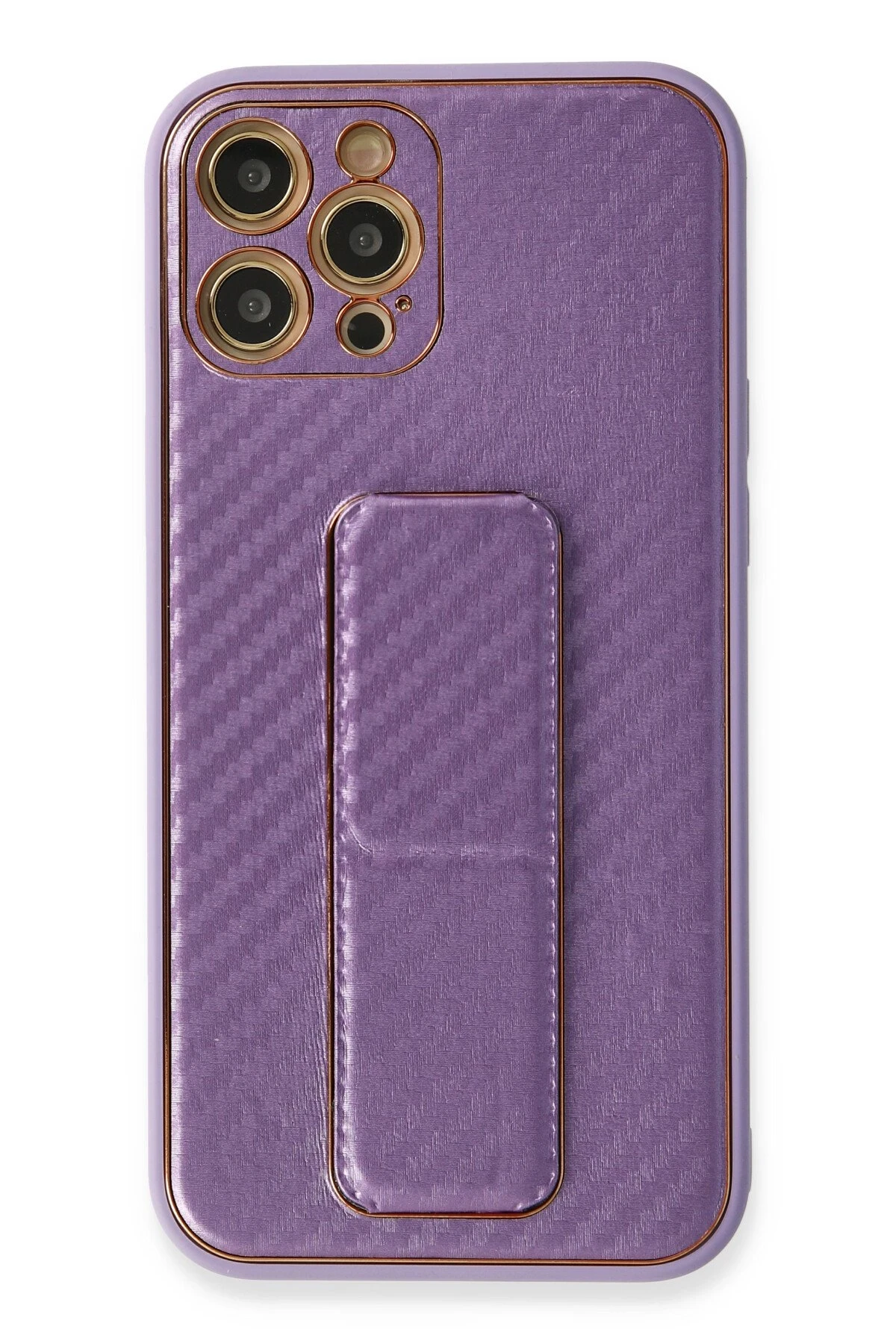 newface-iphone-12-pro-kilif-coco-karbon-standli-kapak-mor-default Uray store Apple iPhone 12 Pro Kılıf Coco Karbon Standlı Kapak - Mor - Görsel 1