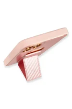 Uray store Apple iPhone 12 Pro Kılıf Coco Karbon Standlı Kapak - Pembe - Görsel 4