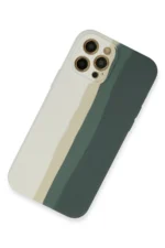 Uray store Apple iPhone 12 Pro Kılıf Ebruli Lansman Silikon - Beyaz-Gri - Görsel 2