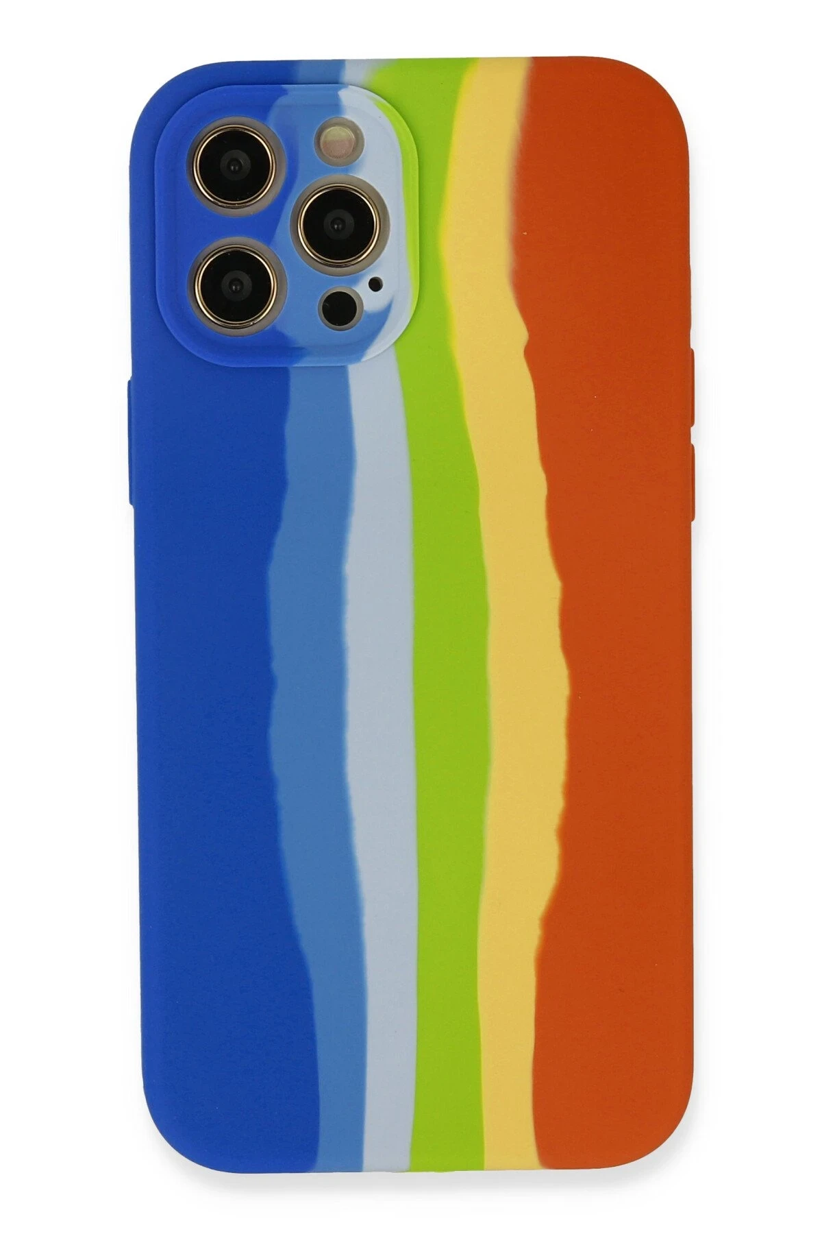 newface-iphone-12-pro-kilif-ebruli-lansman-silikon-mavi-turuncu-default Uray store Apple iPhone 12 Pro Kılıf Ebruli Lansman Silikon - Mavi-Turuncu - Görsel 1