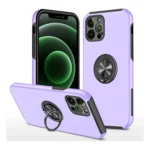 Uray store Apple iPhone 12 Pro Kılıf Elit Yüzüklü Kapak - Mor