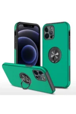 Uray store Apple iPhone 12 Pro Kılıf Elit Yüzüklü Kapak - Yeşil