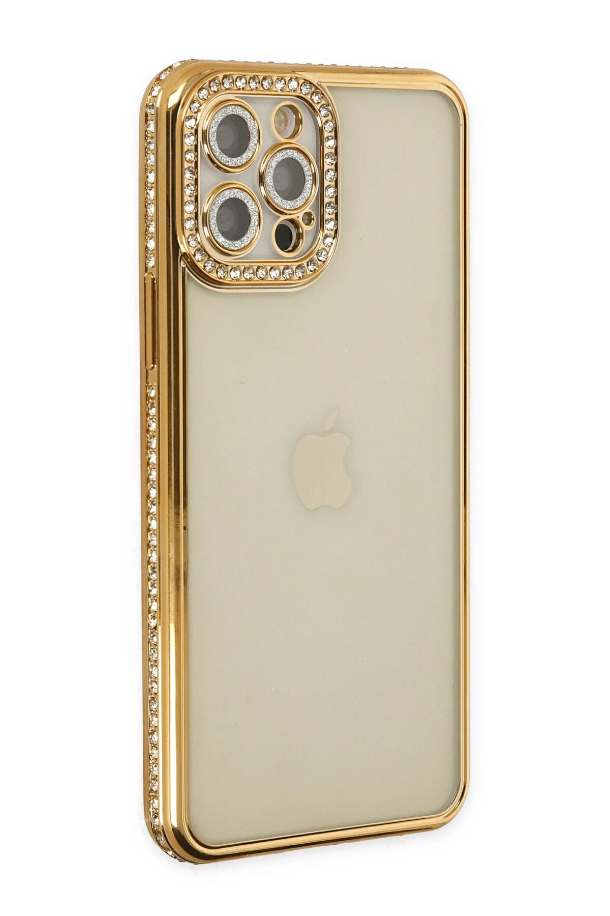 newface-iphone-12-pro-kilif-joke-tasli-silikon-gold-default Uray store Apple iPhone 12 Pro Kılıf Joke Taşlı Silikon - Gold - Görsel 1