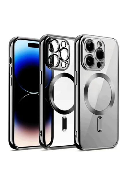 Uray store Apple iPhone 12 Pro Kılıf Kross Magneticsafe Kapak - Gümüş