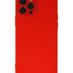 Uray store Apple iPhone 12 Pro Kılıf Lansman Glass Kapak - Kırmızı