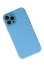 Uray store Apple iPhone 12 Pro Kılıf Lansman Glass Kapak - Mavi - Görsel 2