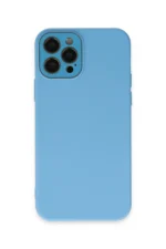 Uray store Apple iPhone 12 Pro Kılıf Lansman Glass Kapak - Mavi