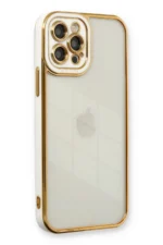 Uray store Apple iPhone 12 Pro Kılıf Liva Lens Silikon - Beyaz