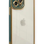 Uray store Apple iPhone 12 Pro Kılıf Liva Lens Silikon - Yeşil