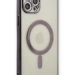 Uray store Apple iPhone 12 Pro Kılıf Magneticsafe Lazer Silikon - Siyah