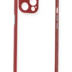 Uray store Apple iPhone 12 Pro Kılıf Miami Şeffaf Silikon - Fuşya