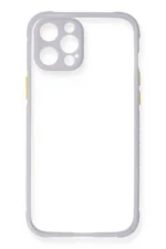 Uray store Apple iPhone 12 Pro Kılıf Miami Şeffaf Silikon - Lila - Görsel 2
