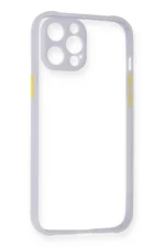 Uray store Apple iPhone 12 Pro Kılıf Miami Şeffaf Silikon - Lila