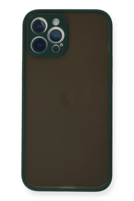 Uray store Apple iPhone 12 Pro Kılıf Montreal Silikon Kapak - Yeşil