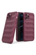 Uray store Apple iPhone 12 Pro Kılıf Optimum Silikon - Bordo - Görsel 2