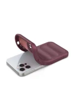 Uray store Apple iPhone 12 Pro Kılıf Optimum Silikon - Bordo - Görsel 4