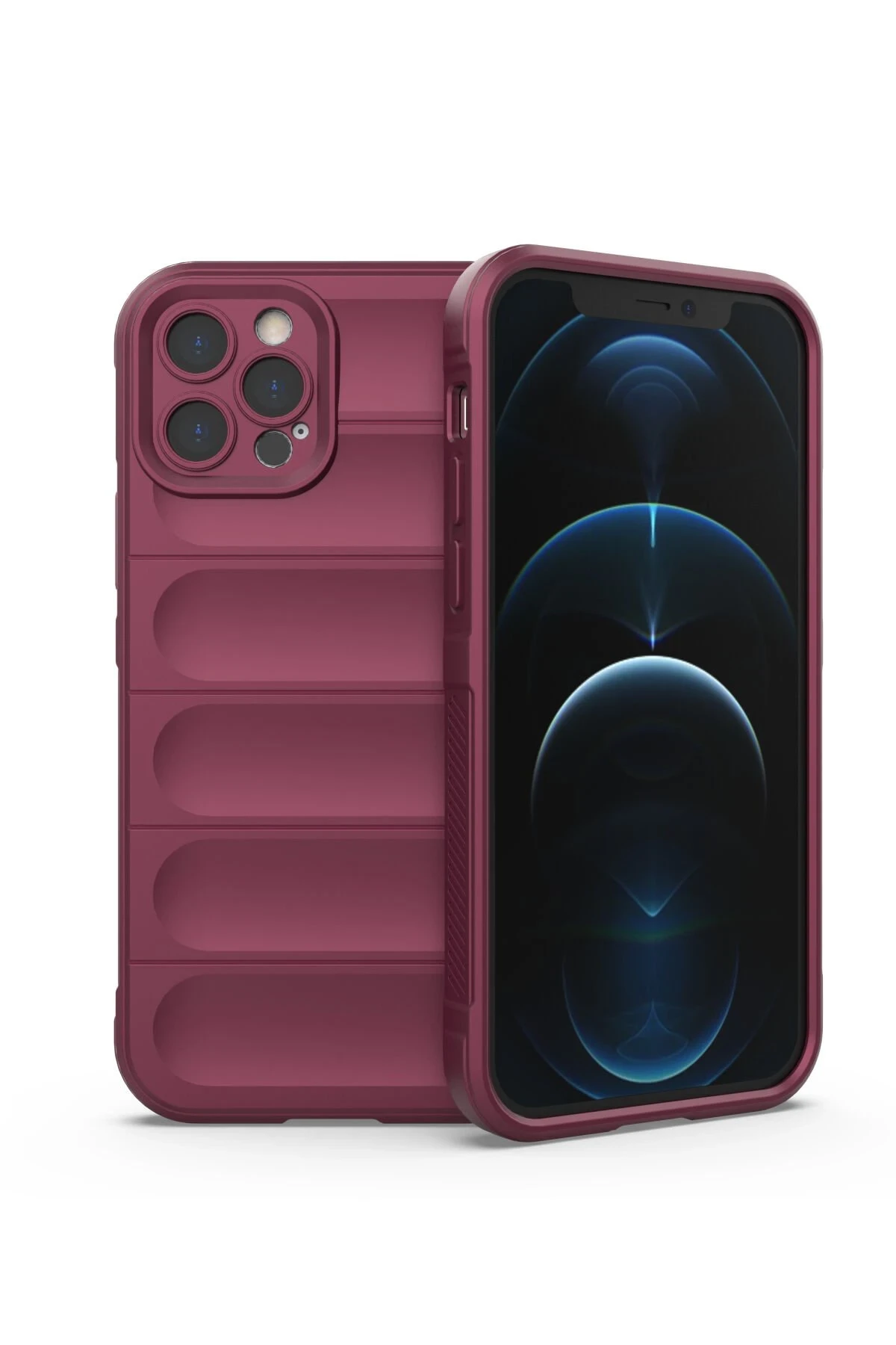 newface-iphone-12-pro-kilif-optimum-silikon-bordo-default Uray store Apple iPhone 12 Pro Kılıf Optimum Silikon - Bordo - Görsel 1