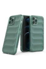 Uray store Apple iPhone 12 Pro Kılıf Optimum Silikon - Koyu Yeşil - Görsel 2