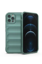 Uray store Apple iPhone 12 Pro Kılıf Optimum Silikon - Koyu Yeşil