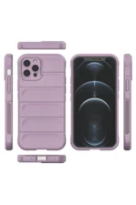 Uray store Apple iPhone 12 Pro Kılıf Optimum Silikon - Mor - Görsel 3