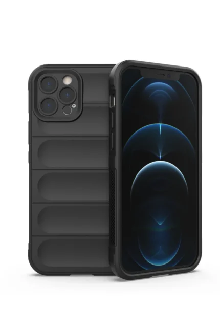 Uray store Apple iPhone 12 Pro Kılıf Optimum Silikon - Siyah