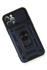 Uray store Apple iPhone 12 Pro Kılıf Pars Lens Yüzüklü Silikon - Lacivert - Görsel 3