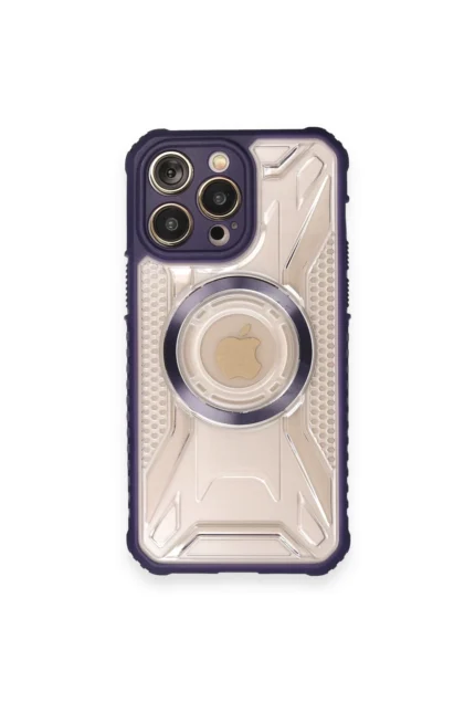Uray store Apple iPhone 12 Pro Kılıf Prag Magneticsafe Kapak - Derin Mor