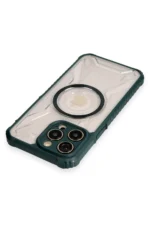 Uray store Apple iPhone 12 Pro Kılıf Prag Magneticsafe Kapak - Koyu Yeşil - Görsel 3