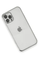 Uray store Apple iPhone 12 Pro Kılıf Razer Lensli Silikon - Gümüş - Görsel 2