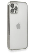 Uray store Apple iPhone 12 Pro Kılıf Razer Lensli Silikon - Gümüş - Görsel 3