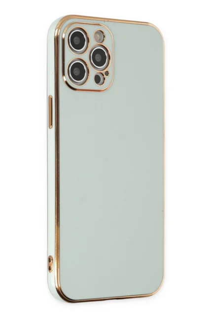 Uray store Apple iPhone 12 Pro Kılıf Volet Silikon - Açık Yeşil