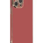 Uray store Apple iPhone 12 Pro Kılıf Volet Silikon - Kırmızı