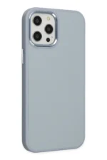 Uray store Apple iPhone 12 Pro Max Kılıf Asya Deri Silikon - Sierra Blue - Görsel 2