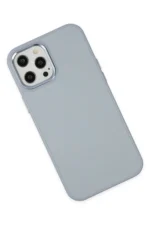 Uray store Apple iPhone 12 Pro Max Kılıf Asya Deri Silikon - Sierra Blue - Görsel 3