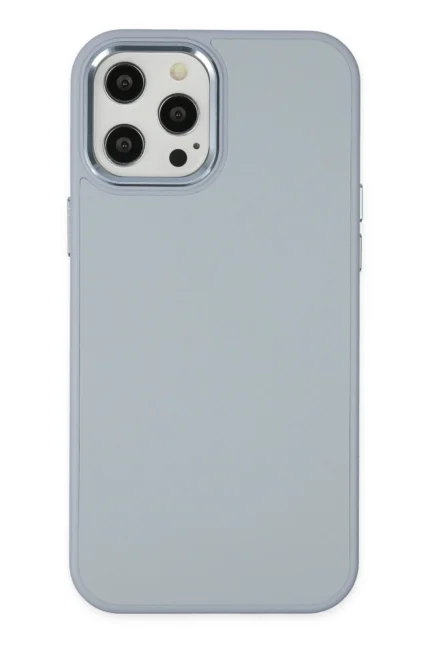 Uray store Apple iPhone 12 Pro Max Kılıf Asya Deri Silikon - Sierra Blue