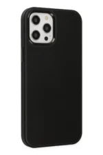 Uray store Apple iPhone 12 Pro Max Kılıf Asya Deri Silikon - Siyah - Görsel 2