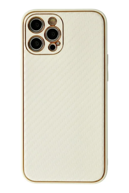 Uray store Apple iPhone 12 Pro Max Kılıf Coco Karbon Silikon - Beyaz
