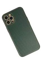Uray store Apple iPhone 12 Pro Max Kılıf Coco Karbon Silikon - Yeşil - Görsel 3