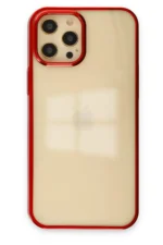 Uray store Apple iPhone 12 Pro Max Kılıf Element Silikon - Kırmızı