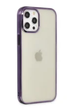 Uray store Apple iPhone 12 Pro Max Kılıf Element Silikon - Mor - Görsel 2